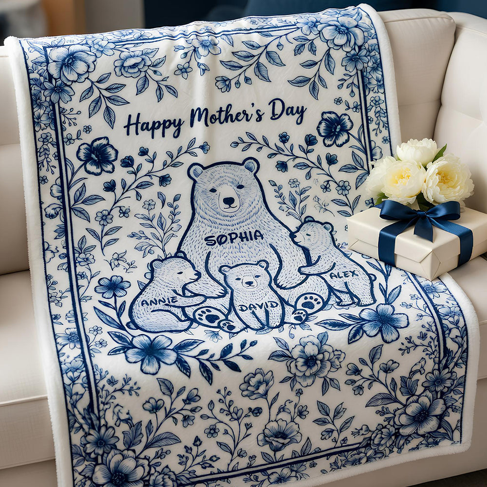 Heartfelt Mama Bear Blanket - Personalized Gifts For Moms 04PADT160426