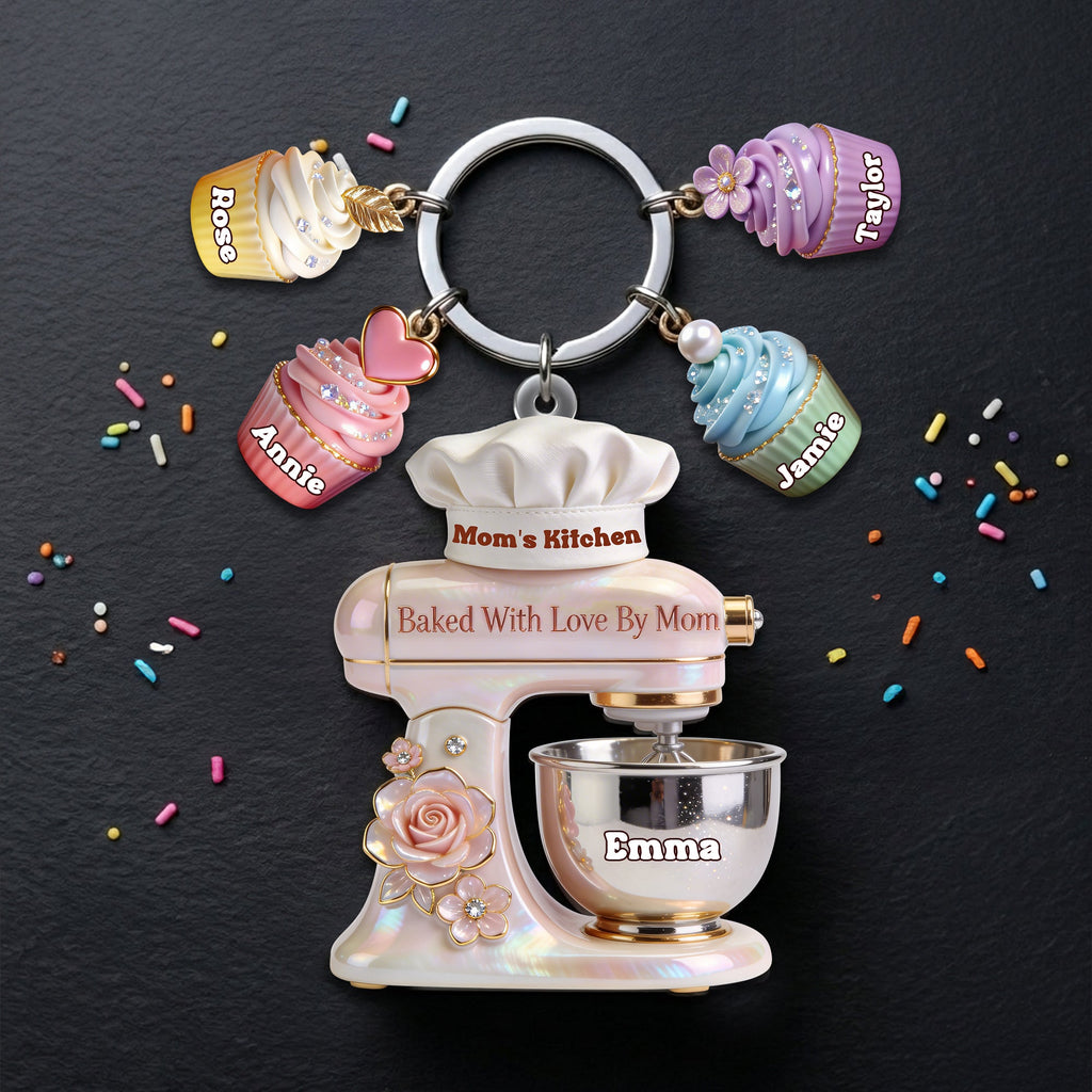 Baking Mom Acrylic Tag Keychain - Personalized Gifts For Mother 01pglu260326
