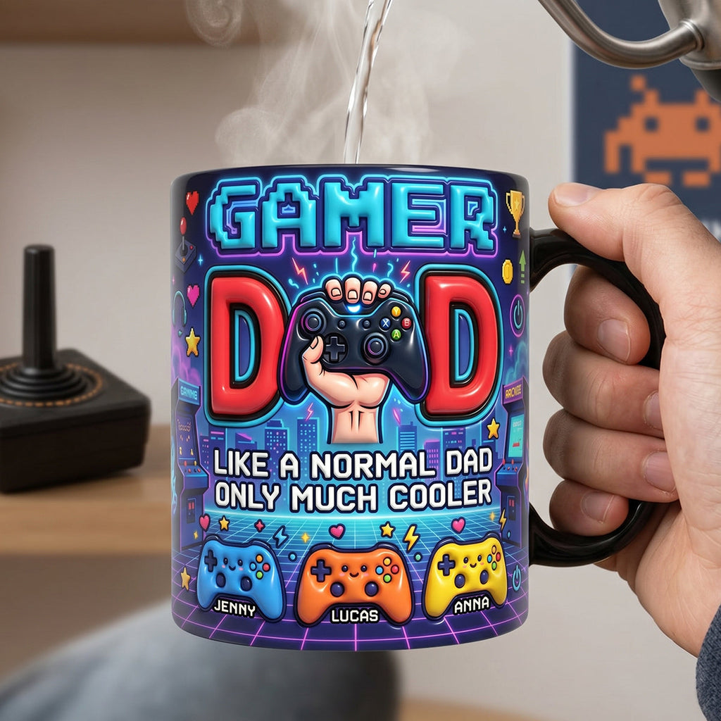 Gamer Dad Retro Magic Mug - Personalized Gifts For Dads 03natn120526