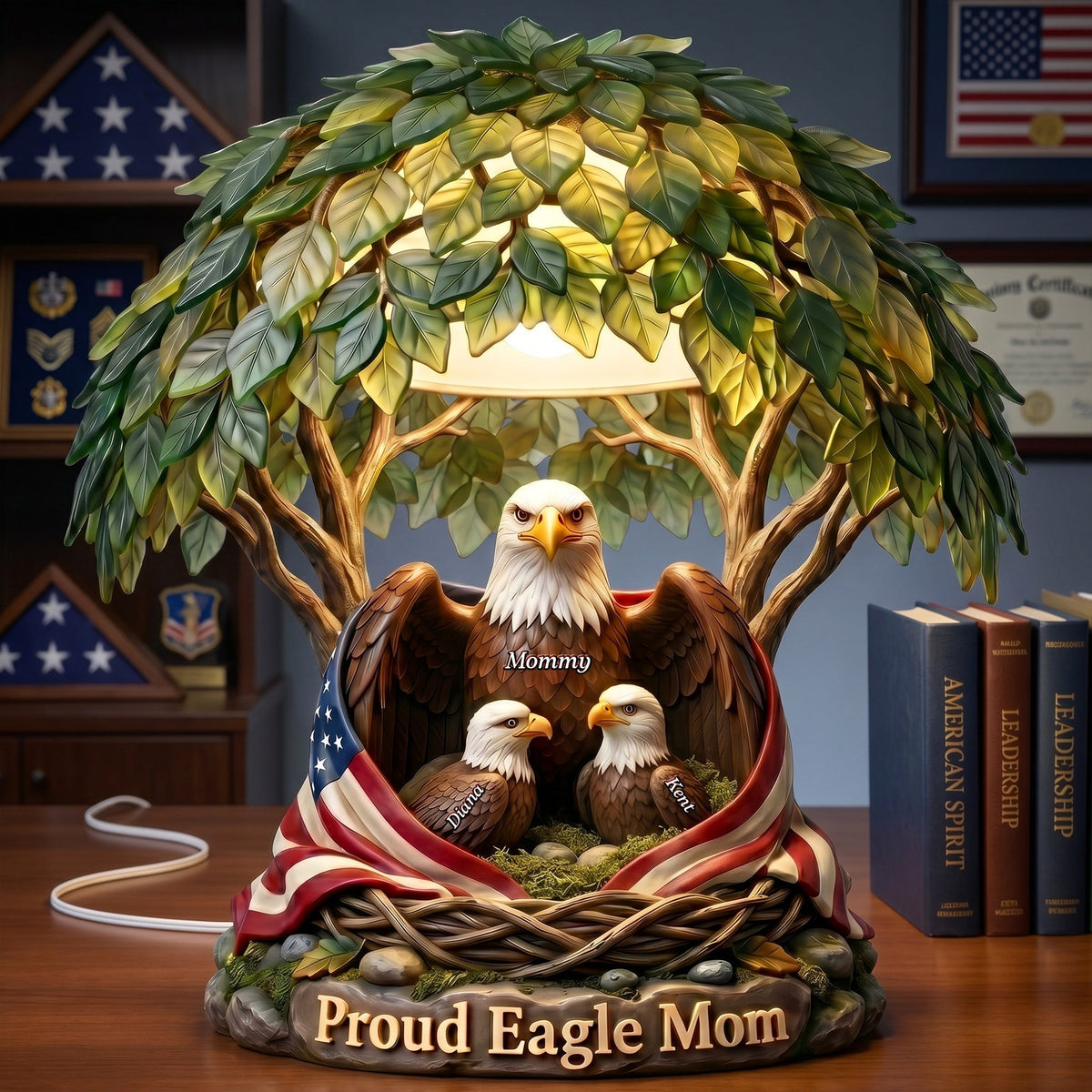 American Proud Mom Acrylic Light Box - Personalized Gifts For Mother's Day 04naqn160426