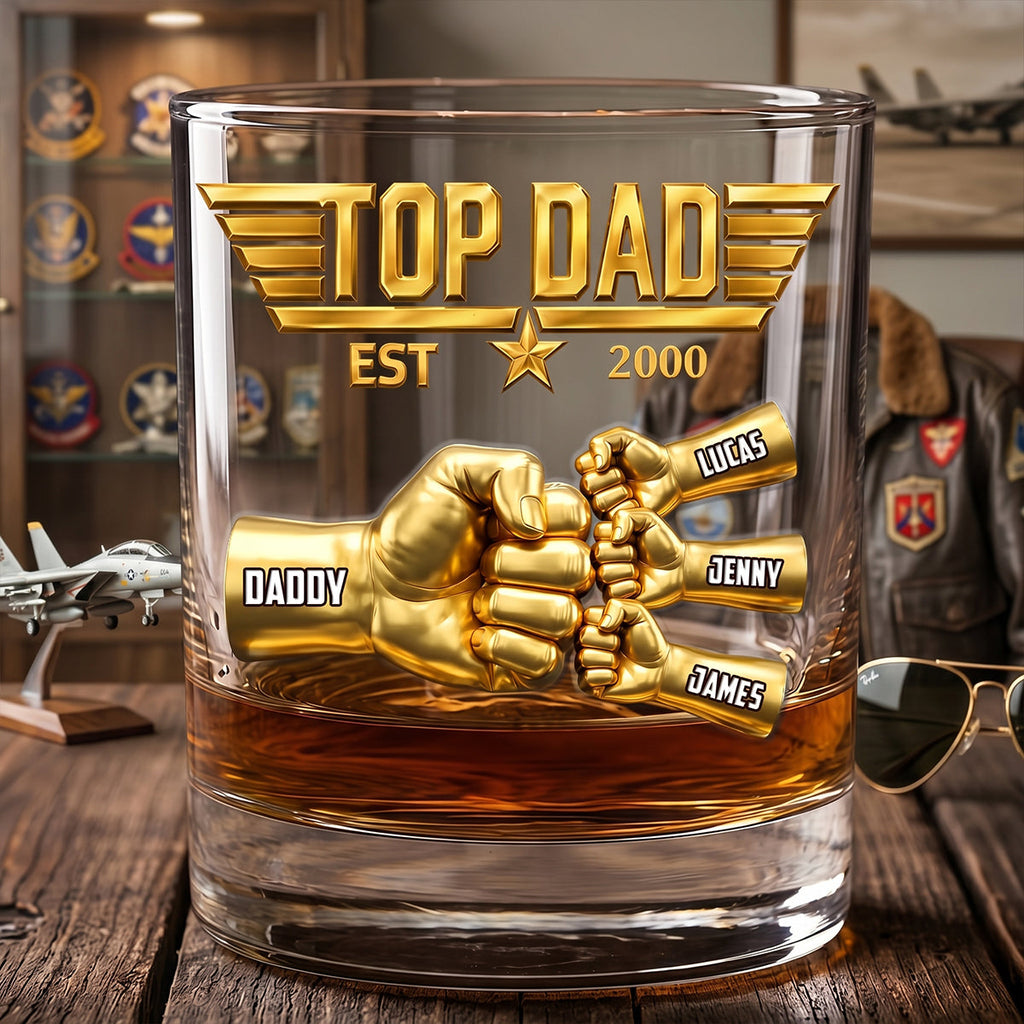 Fist Bump Pilot Glass Mug - Personalized Gifts For Dad 04OHTN210526