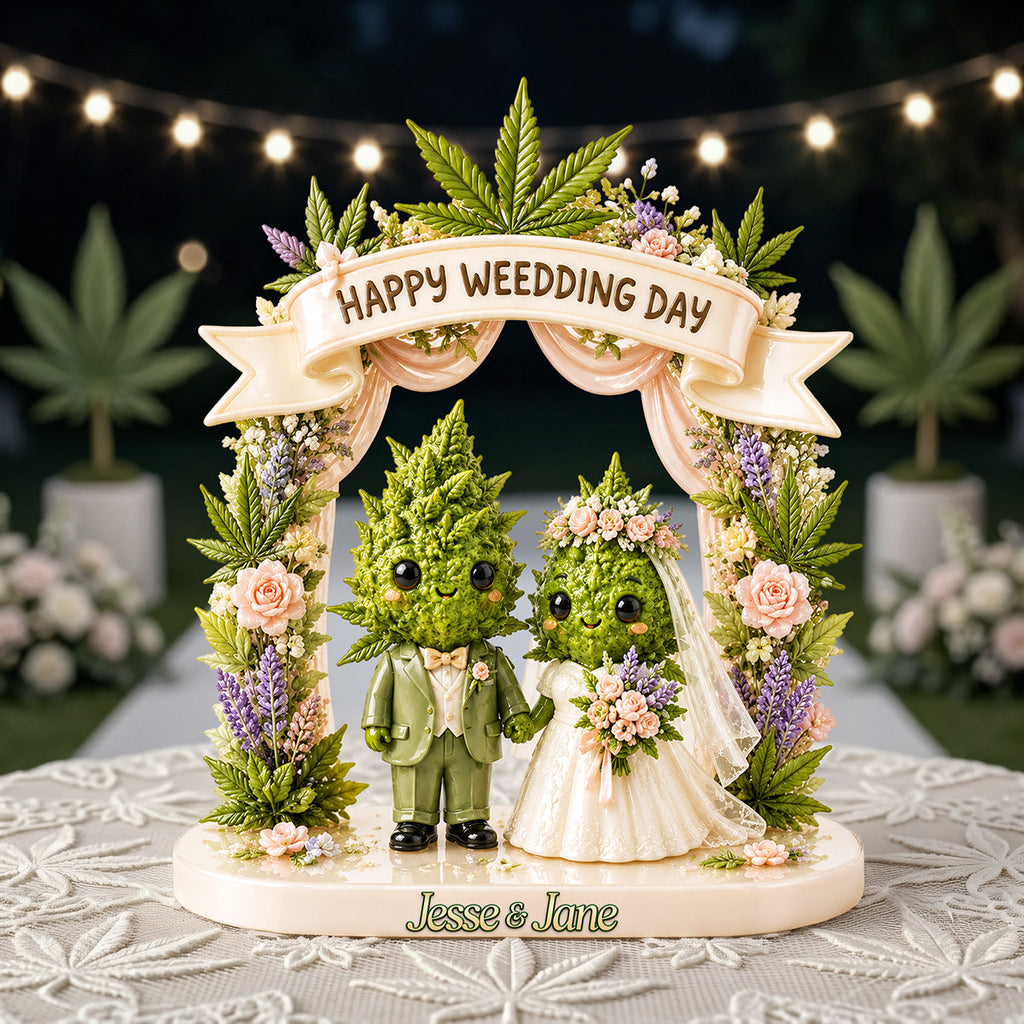 Stoner Wedding Couple Acrylic Plaque - Personalized Gifts For Couples 02tota010726