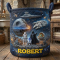 Space Quilted Laundry Basket - Personalized Gifts For Space Lovers 01OHQN130726