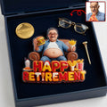 Happy Retired Fridge Magnet - Custom Photo Gifts For Retirement Anti-collision Acrylic Fridge Magnet 03PAQN110626