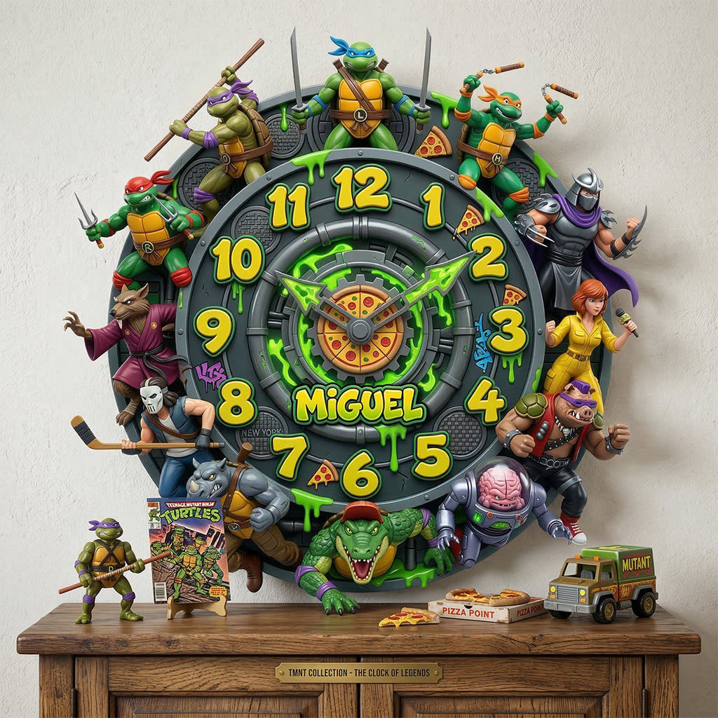 Retro Street Heroes Wall Clock - Personalized Gifts For Hero Lover Acrylic Hanging Wall Clock 06NATN130326