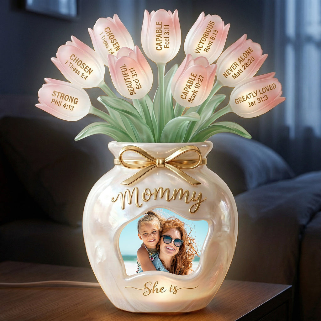 Mommy She Is Flower Acrylic Light Box - Gifts For Mother 01paqn090426