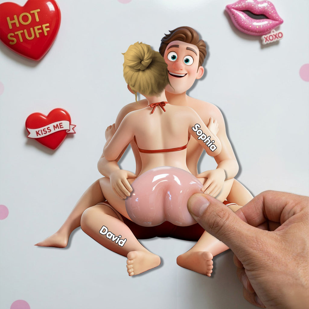 Naughty Couple Anti-collision Acrylic Fridge Magnet - Personalized Funny Gifts 03ohlu160626