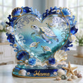 Turtle Mom Toile De Jouy Acrylic Plaque - Personalized Gifts For Mother 04pgtn090426