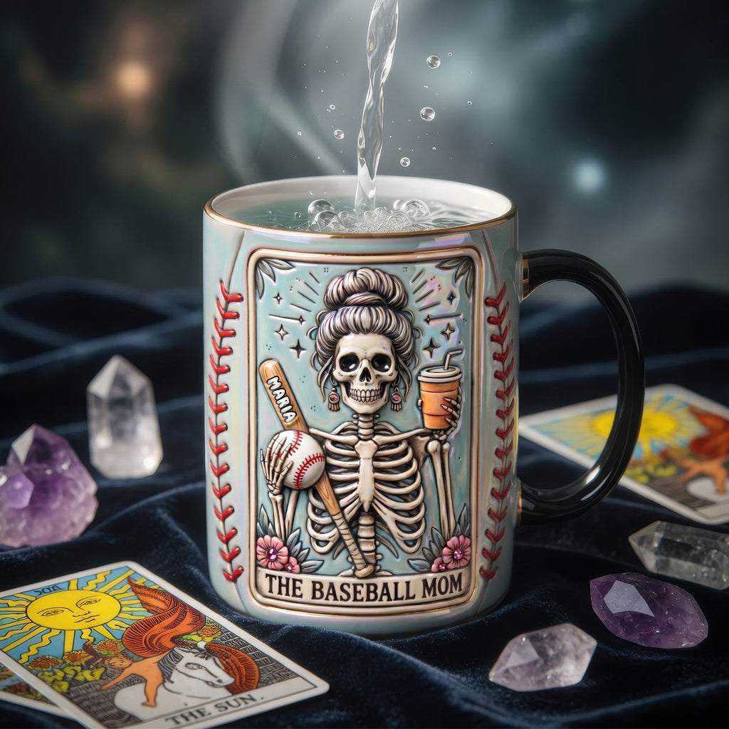 Fun Waiting Baseball Mom Tarot Card Magic Mug - Personalized Gifts For Baseball Mom 02qhdh200426