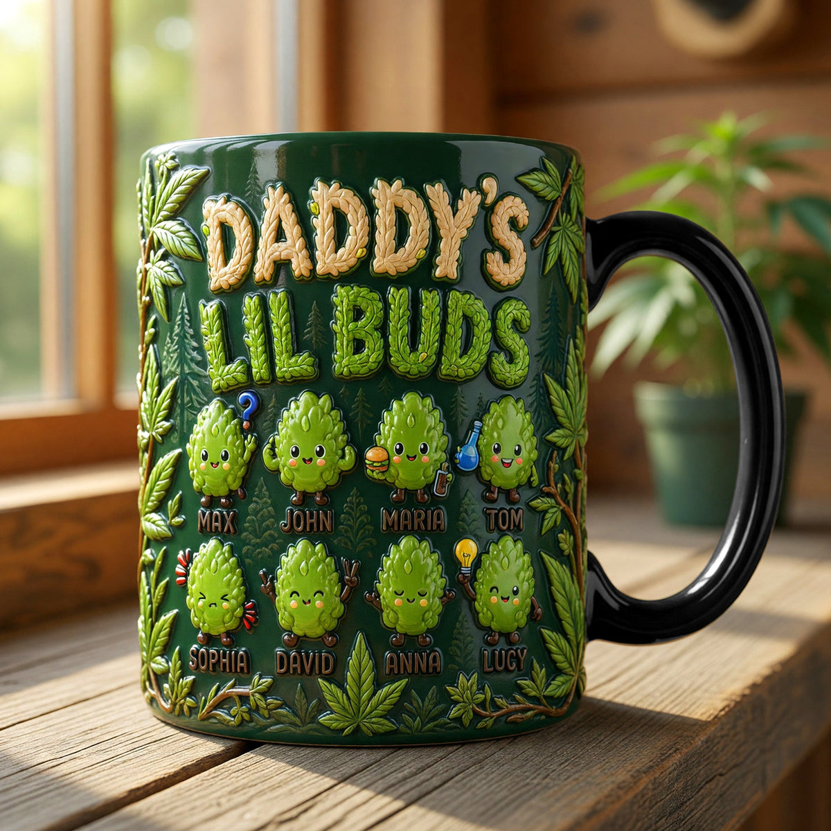 Daddy's Lil Buds Magic Ceramic Coffee Mug - Personalized Gifts For Dad 05toqn060526
