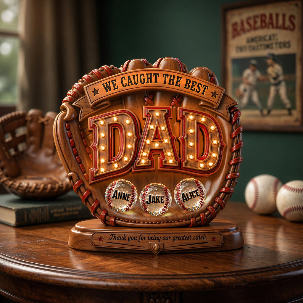 Great Baseball Dad Acrylic Plaque - Personalized Gifts For Dads 01PADH250426