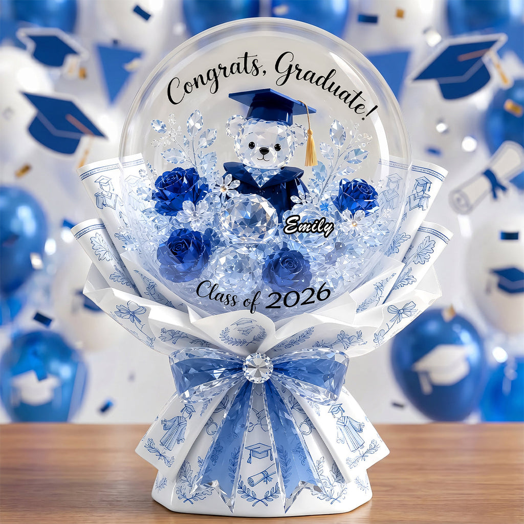 Graduation Blooming Bouquet Shaped Plaque - Personalized Gift For Graduation 01TYDH120526