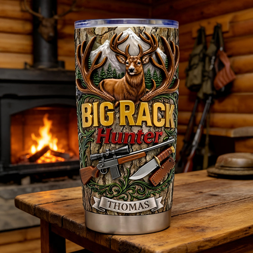 Big Rack Hunter Tumbler - Personalized Gifts For Hunters 01tydt120326