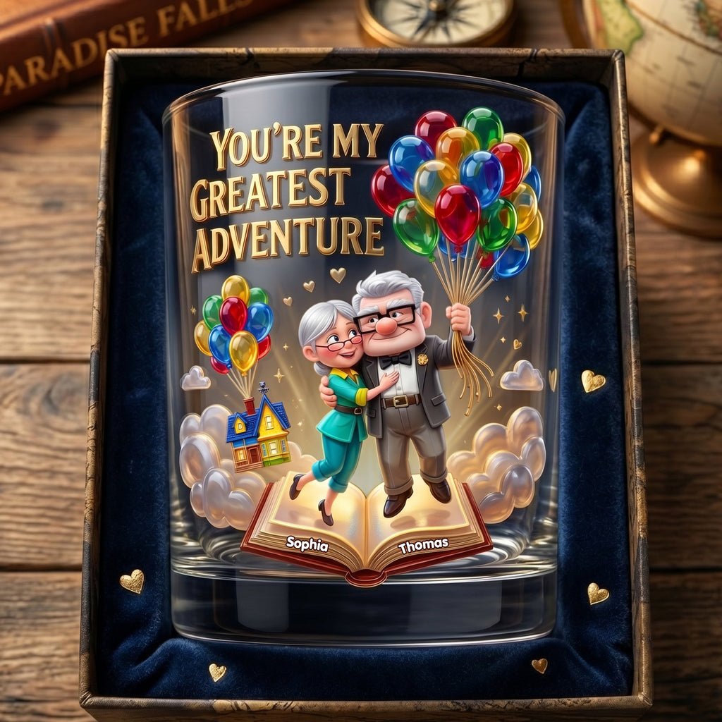 Forever Love Adventure Round Glass - Personalized Gifts For Couples 06tylu160626