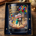 Forever Love Adventure Round Glass - Personalized Gifts For Couples 06tylu160626