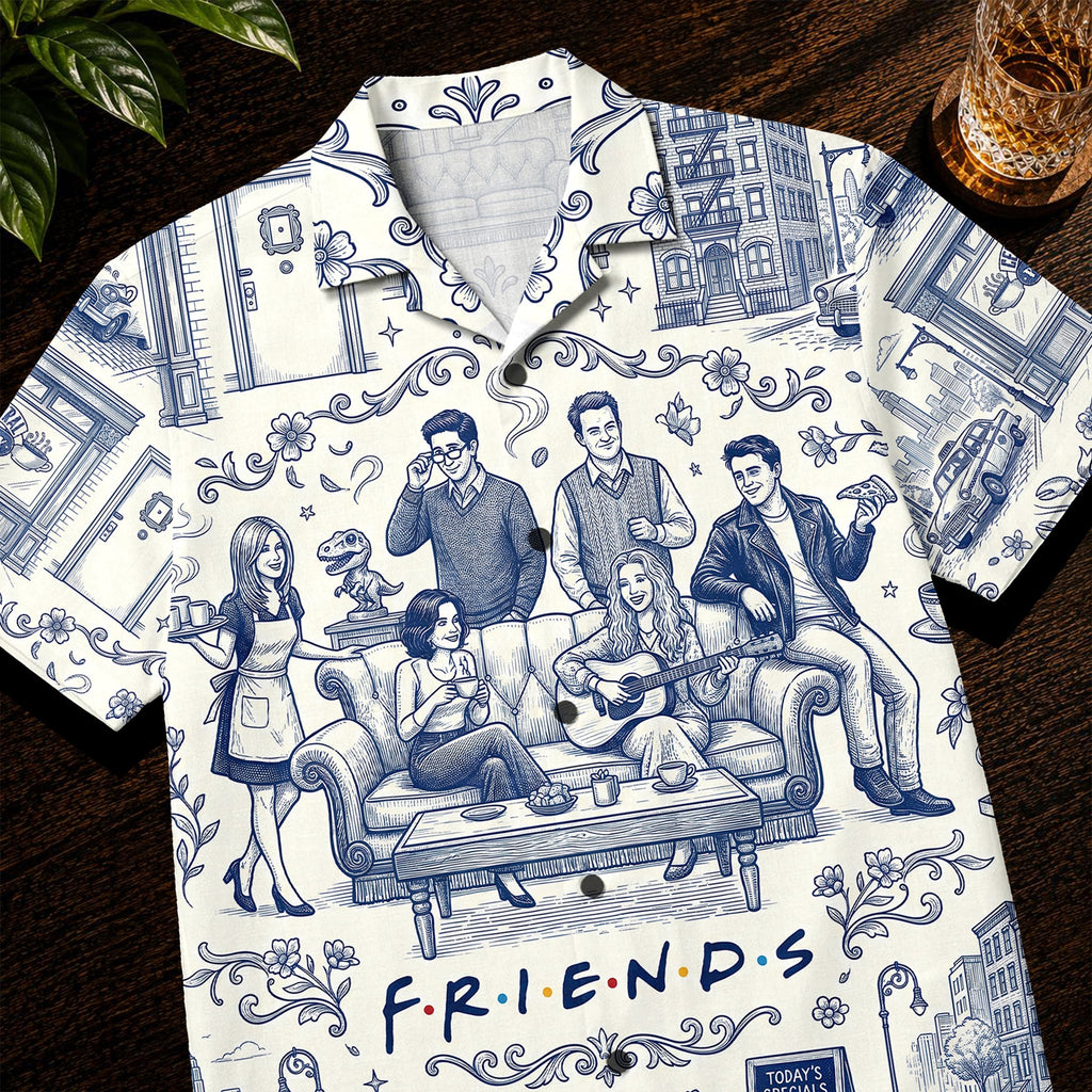 Toile de Jouy Hawaiian Shirt - Personalized Friendship Gift 02pgqn040726