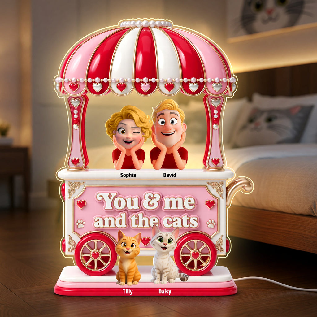 Couple Sweet Little Pet Gang Light Box - Personalized Gifts For Couple 06toqn220626