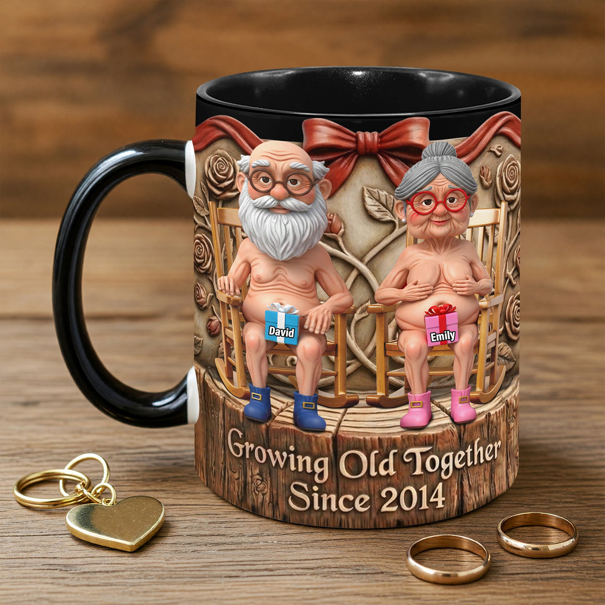 Growing Old Together Coffee Mug - Personalized Gifts For Couple 05OHQN080626
