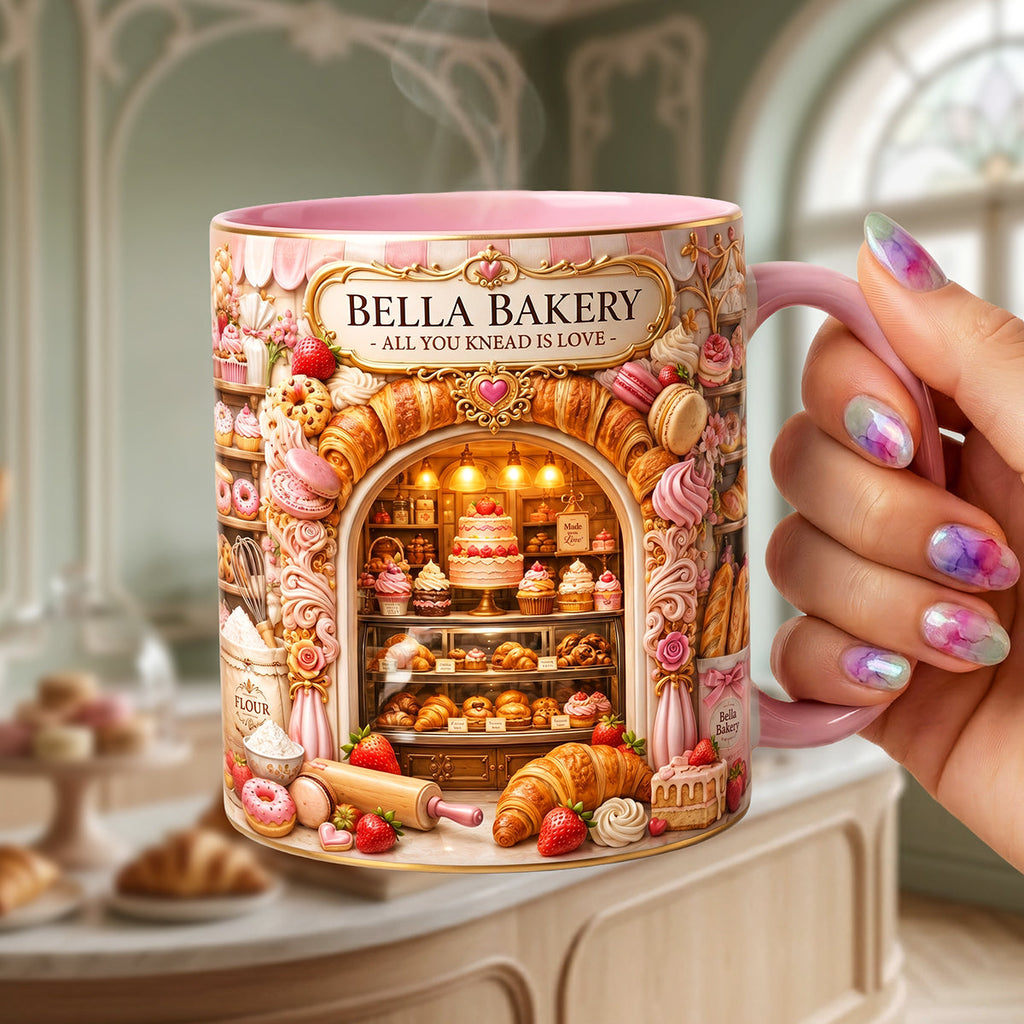 Bake With Love Accent Mug - Personalized Gifts For Bakers 02HATA260626