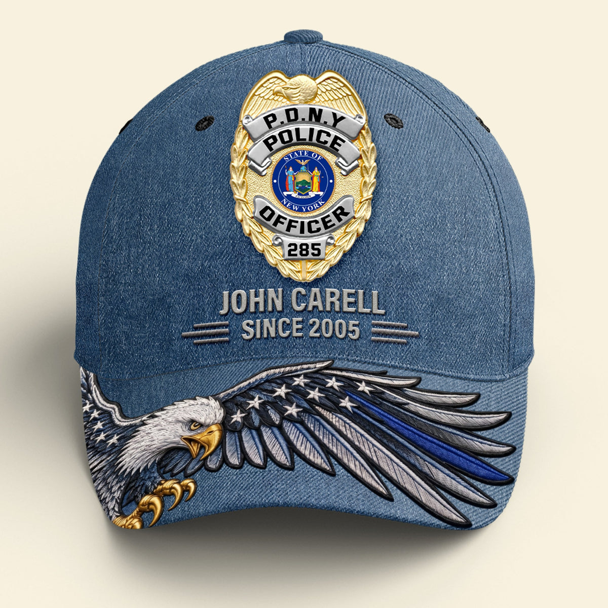 Custom Badge Police Classic Cap, Personalized Gifts For Police Officer 02qhqn270526