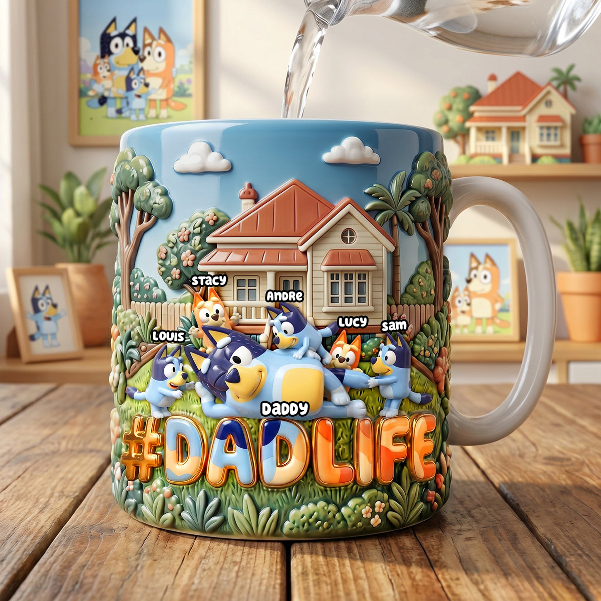 Chill Dad & Little Kids White Mug - Personalized Gift For Dads 03PADH120526
