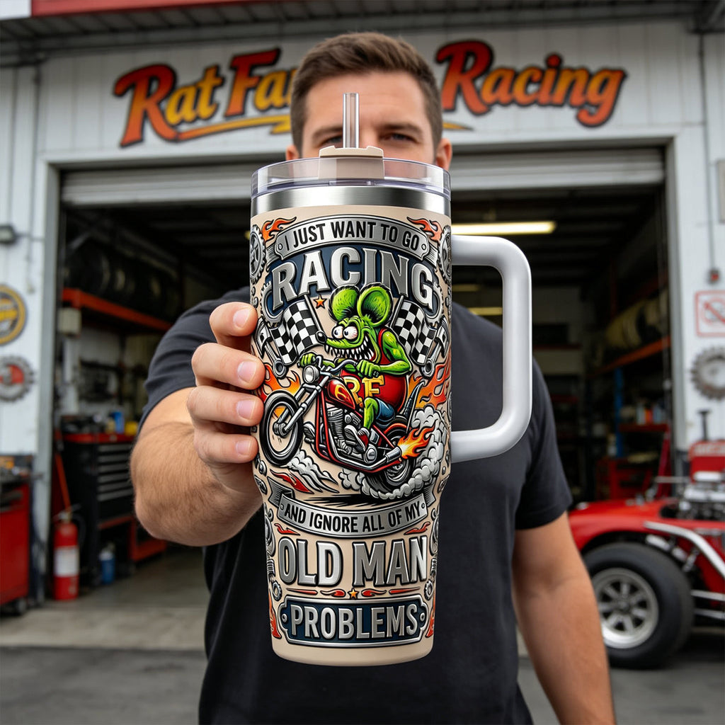 Racing Old Man Tumbler - Personalized Gifts For Racing Lovers 02patn120326