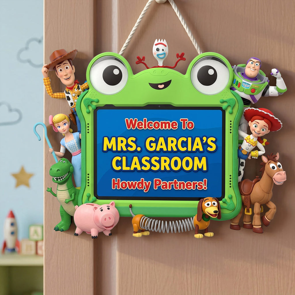 Classroom Welcome Wood Sign - Personalized Gifts For Teacher 02huta230626