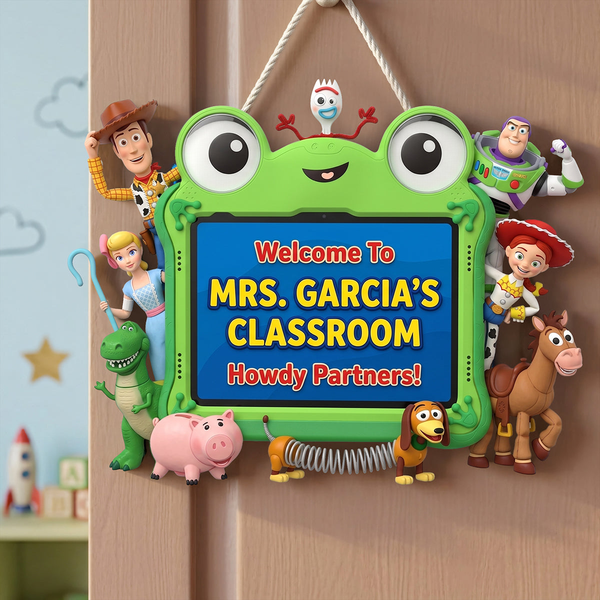 Classroom Welcome Wood Sign - Personalized Gifts For Teacher 02huta230626