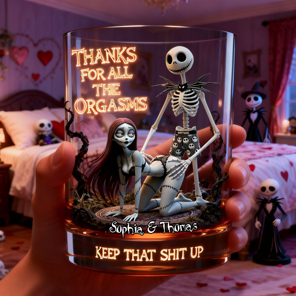 Naughty Couple Round Glass - Personalized Gift For Couples 04HULU290526