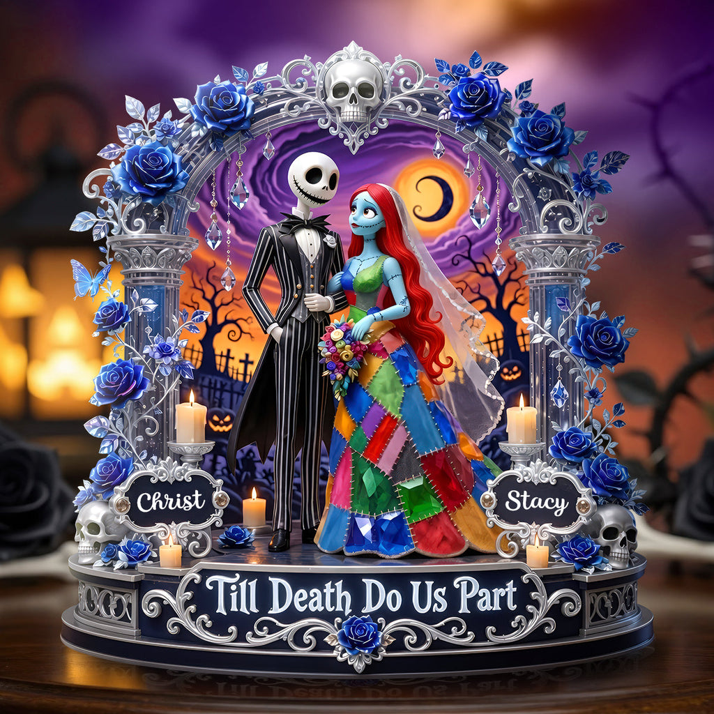 Spooky Couple Acrylic Plaque - Personalized Gifts For Couple Plaque 03TYDH260526