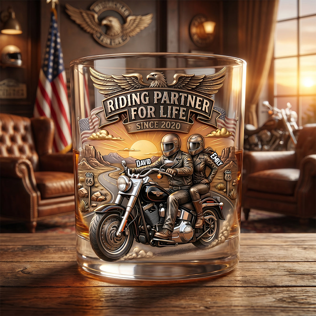 Riding Partner For Life Drinking Glass - Personalized Gifts For Couples 01tydh180626