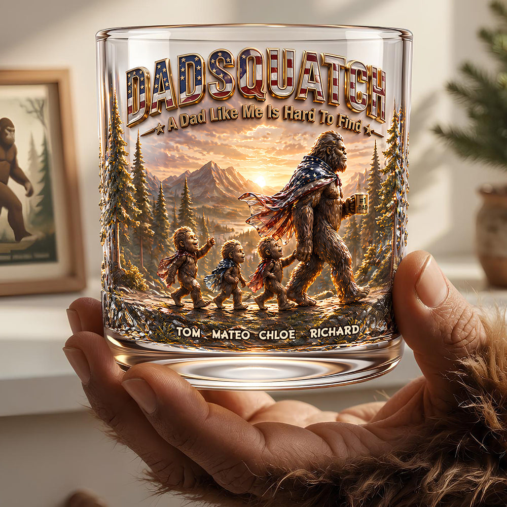 Wild Dad & Little Ones Round Glass - Personalized Gifts For Dads 02PADT280426
