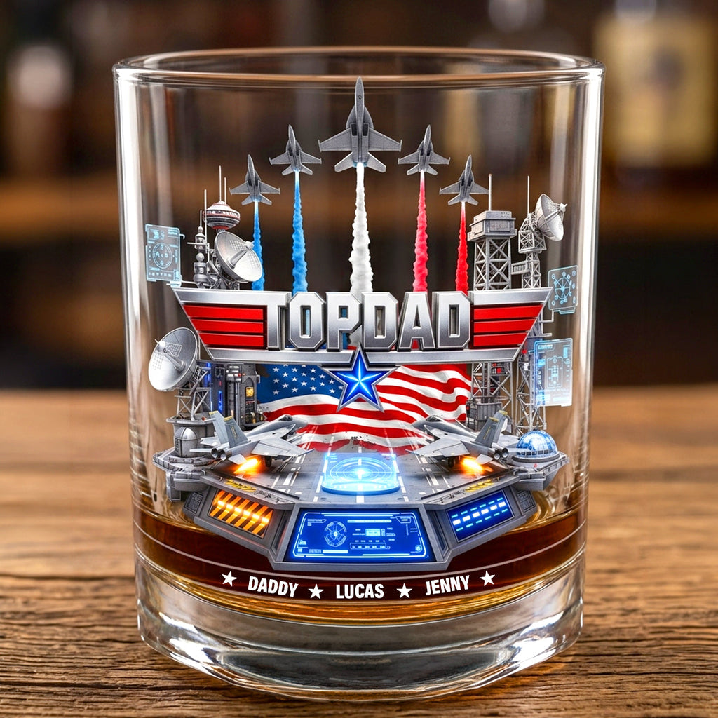 Sky Commander Round Glass - Personalized Gifts For Dad 02ohtn180526