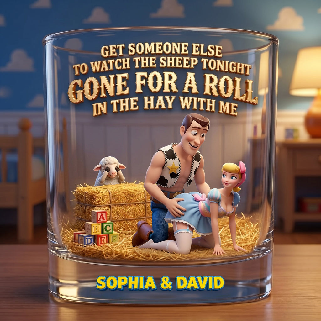 Cheeky Country Couple Whiskey Glass - Personalized Gifts For Couple 03QHLU200626