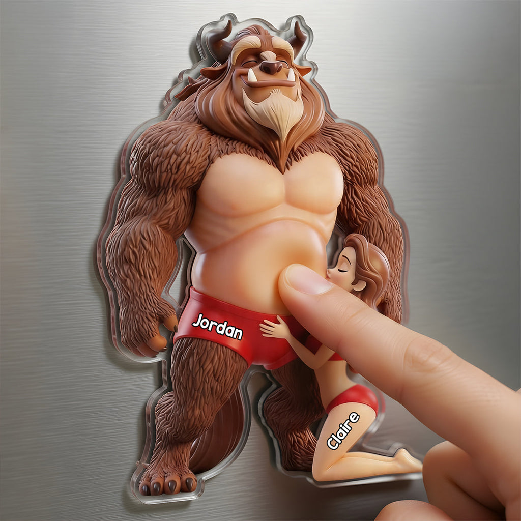 Playful Couple Anti-collision Fridge Magnet - Personalized Gift For Couples 02OHDT160626