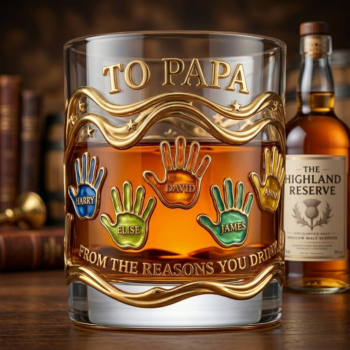 Papa’s Pride Glass Mug Personalized Father's Day Gifts 04PALU060426