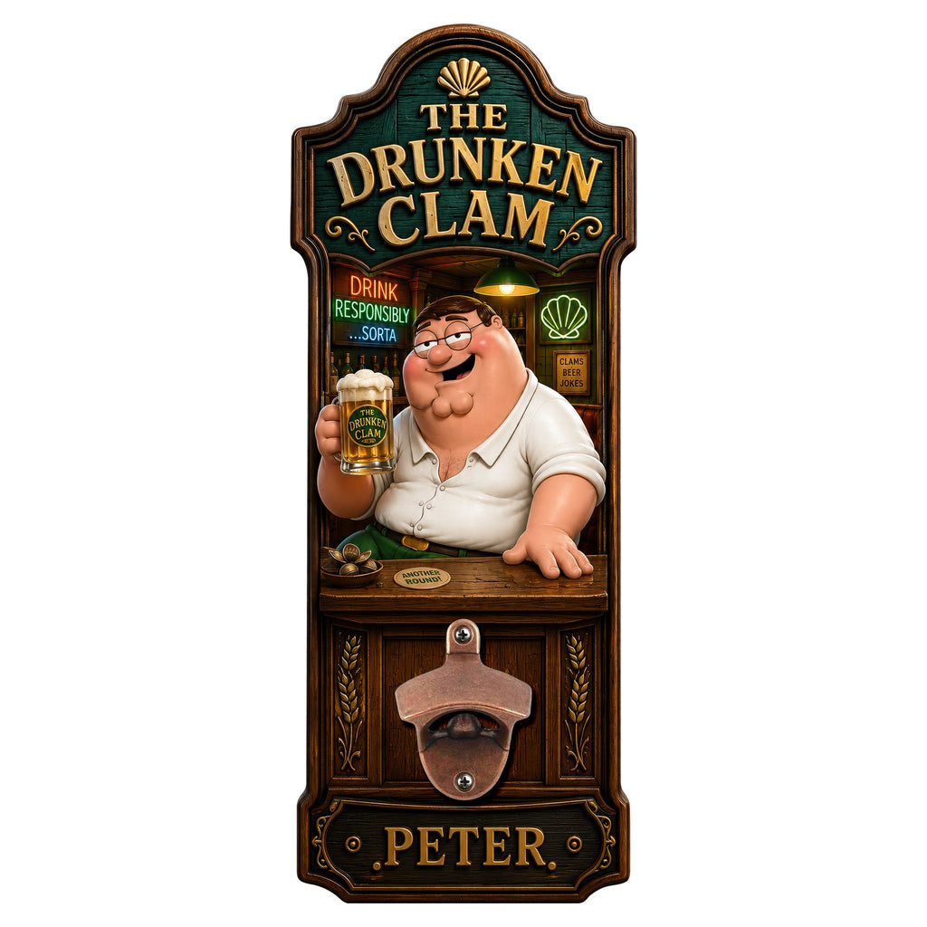 Intoxicated Man Wall Hanging Bottle Opener - Personalized Gifts 01haqn160726