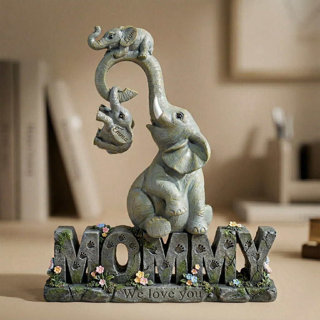 Strong Mama Elephant Acrylic Plaque - Personalized Gifts For Mom 01TGLU020426
