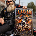 Dad Rules The King Road Print Metal Sign - Custom Photo Gifts For Dad 02HUTA180526