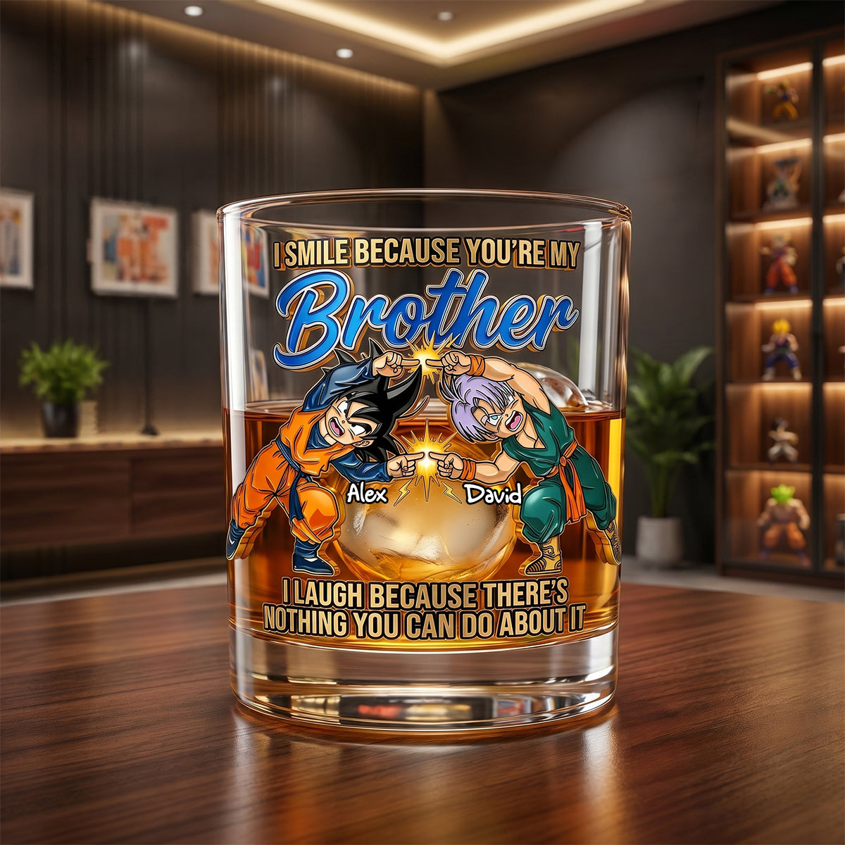 Brothers Forever Round Glass - Personalized Gifts For Brothers 05NADH100626
