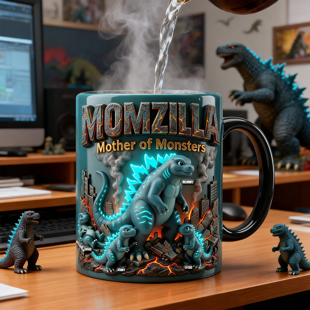 Giant Creature Mom Magic Mug -  Personalized Gifts For Mothers 04natn110426