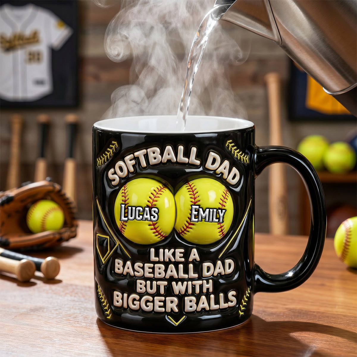 Softball Dad Magic Mug - Personalized Gifts For Dad 02TGDH050526
