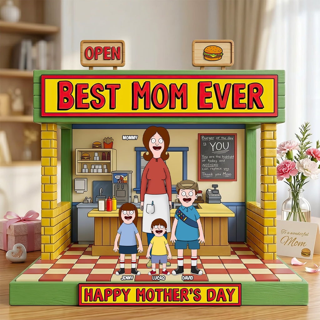 Best Mom Ever Acrylic Plaque - Personalized Gifts For Mothers 02hutn180426