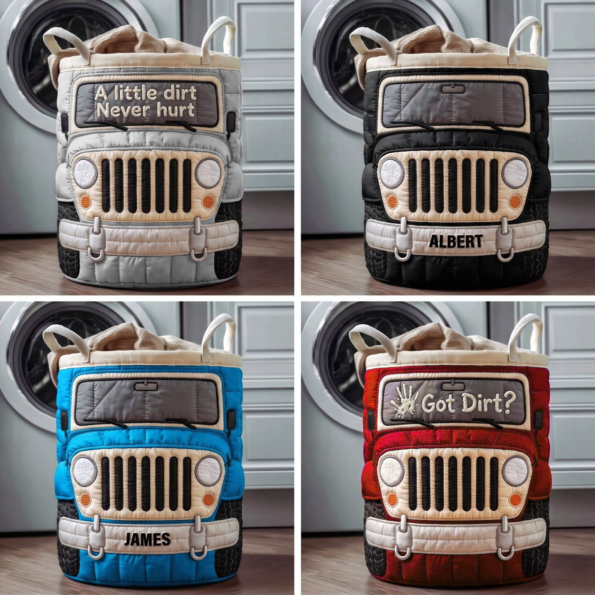 Dirt Journey Quilted Laundry Basket - Personalized Gifts For Off-road Lovers 06qhqn140726