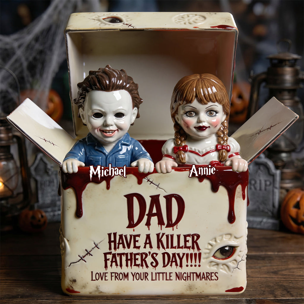 Horror Dad and Kids Acrylic Plaque - Personalized Gifts For Dad 01tgdh210526