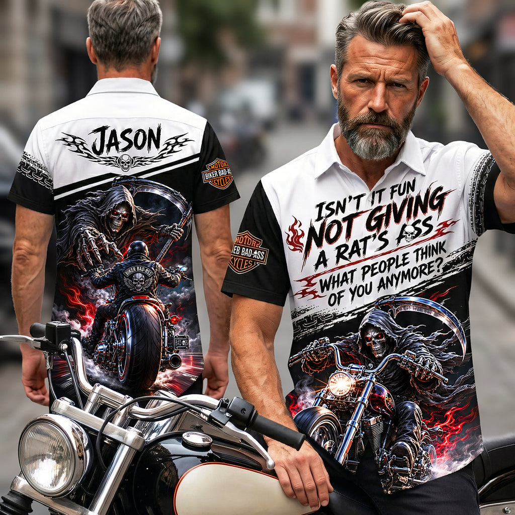 Rough Badass Motorcycle Hawaiian Shirt - Personalized Gifts For Biker 02qhta240626