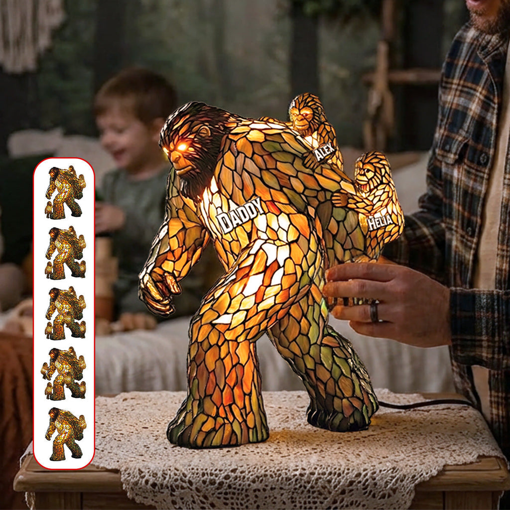 Papa Bigfoot Acrylic Light Box - Personalized Gifts For Dad 01NAMG270226