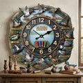 Duck Hunting Hanging Wall Clock - Personalized Gifts For Hunters 02hutn240326