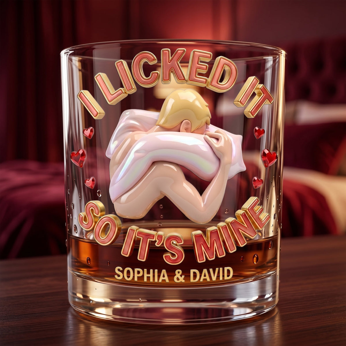 Naughty Couple Round Glass - Personalized Gifts For Couple 01ohlu290626