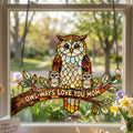 Owl Mom Suncatcher Ornament Personalized Mother's Day Gifts 02KIMG030326